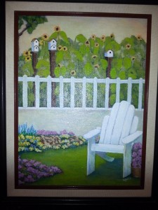 cottage garden painting        